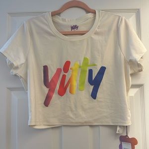 NWT Yitty Pride Rainbow Cropped Tee